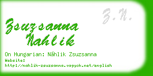 zsuzsanna nahlik business card