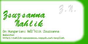 zsuzsanna nahlik business card